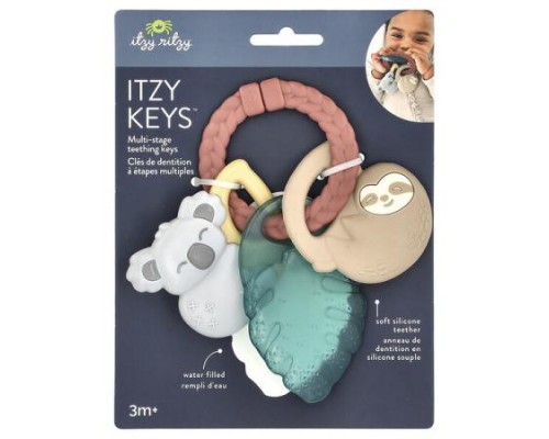 itzy ritzy, Itzy Keys™, Multi-Stage Teething Keys, 3+ Months, Tropical, 1 Count