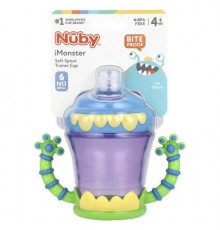 Nuby, iMonster Soft Spout Trainer Cup, 4+ Months, 7 oz (210 ml)