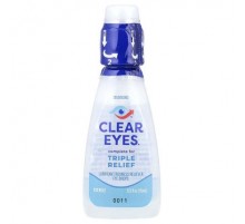 Clear Eyes, Triple Relief, Lubricant/Redness Reliever Eye Drops, 0.5 fl oz (15 ml)