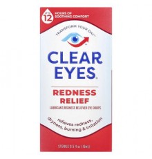 Clear Eyes, Redness Relief, Lubricant/Redness Reliever Eye Drops, 0.5 fl oz (15 ml)
