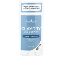 Zion Health, Bold, ClayDry Deodorant, Shower Fresh, 2.8 oz (80 g)