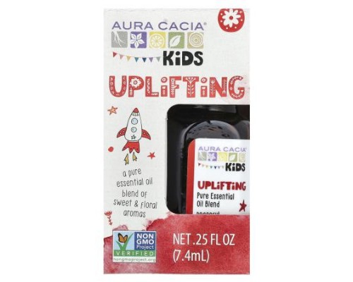 Aura Cacia, Kids, Pure Essential Oil Blend, Uplifting , 0.25 fl oz (7.4 ml) Aura Cacia, Kids, Pure Essential Oil Blend, Uplifting , 0.25 fl oz (7.4 ml)