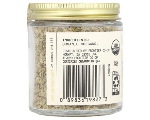 Simply Organic, Single Origin, Turkish Oregano, 0.52 oz (15 g)
