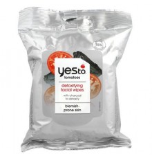 Yes To, Detoxifying Facial Wipes, Blemish-Prone Skin, Tomatoes With Charcoal, 30 Wipes