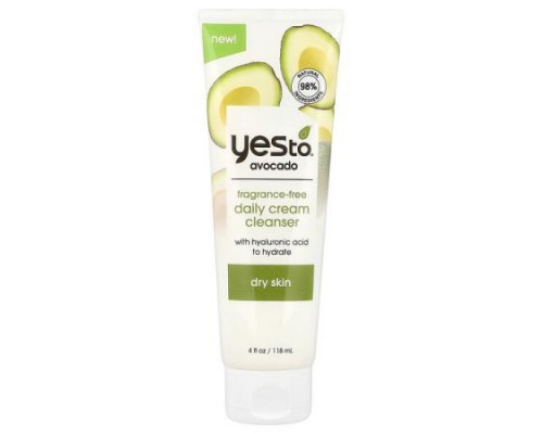 Yes To, Avocado Daily Cream Cleanser, Dry Skin, Fragrance-Free, 4 fl oz (118 ml) Yes To, Avocado Daily Cream Cleanser, Dry Skin, Fragrance-Free, 4 fl oz (118 ml)