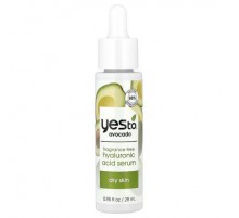 Yes To, Fragrance Free Hyaluronic Acid Serum, Dry Skin, Avocado, 0.95 fl oz (28 ml)