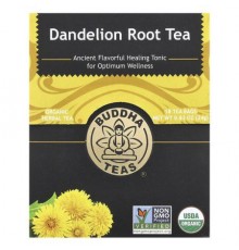 Buddha Teas, Organic Herbal Tea, Dandelion Root, Caffeine Free, 18 Tea Bags, 0.83 oz (24 g)