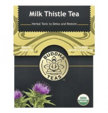 Buddha Teas, Organic Herbal Tea, Milk Thistle, Caffeine Free , 18 Tea Bags, 0.95 oz (27 g)