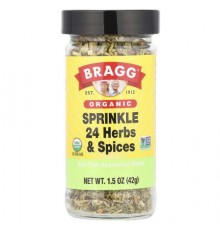 Bragg, Organic, Sprinkle 24 Herbs & Spices, Salt-Free Seasoning Blend , 1.5 oz (42 g)