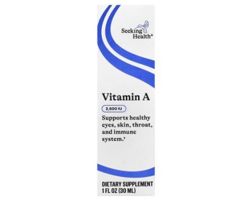 Seeking Health, Vitamin A Drops, 750 mcg (2,500 IU), 1 fl oz (30 ml) Seeking Health, Vitamin A Drops, 750 mcg (2,500 IU), 1 fl oz (30 ml)