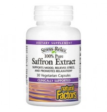 Natural Factors, Stress-Relax, 100% Pure Saffron Extract, 30 Vegetarian Capsules