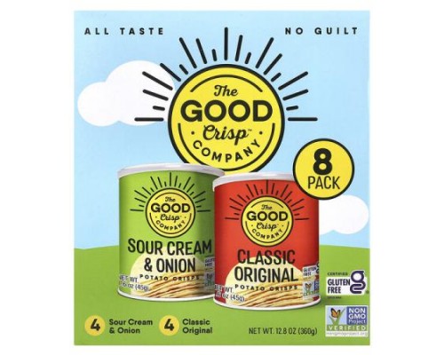 The Good Crisp Company, Potato Crisps, Variety Pack, 8 Count, 1.6 oz (45 g) Each