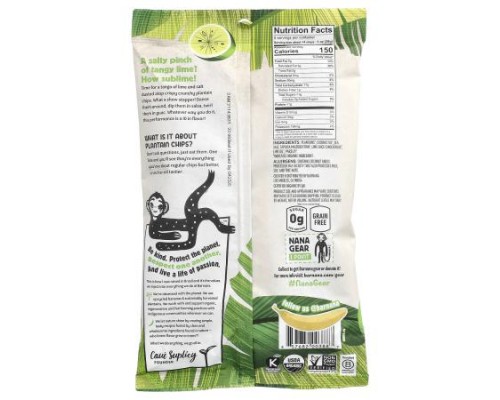 Barnana, Organic Plantain Chips, Acapulco Lime, 5 oz (140 g) Barnana, Organic Plantain Chips, Acapulco Lime, 5 oz (140 g)