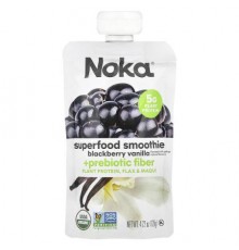 Noka, Superfood Smoothie + Prebiotic Fiber, Blackberry Vanilla, 4.22 oz (120 g)