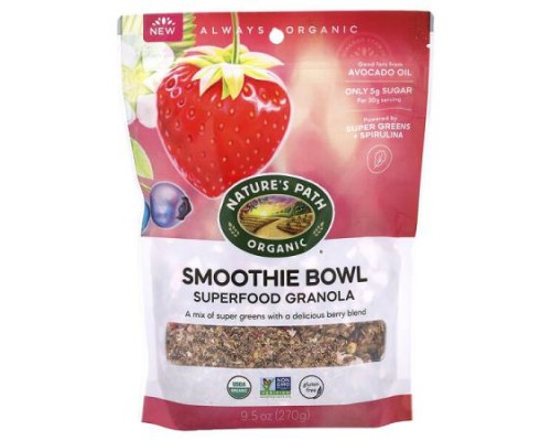 Nature's Path, Organic Smoothie Bowl, Superfood Granola, 9.5 oz (270 g) Nature's Path, Organic Smoothie Bowl, Superfood Granola, 9.5 oz (270 g)