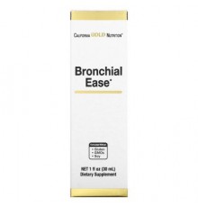California Gold Nutrition, Bronchial Ease with Proprietary Blend of Fresh Osha Root, Mullein Leaf and Wild Cherry Bark, 1 fl oz (30 ml)