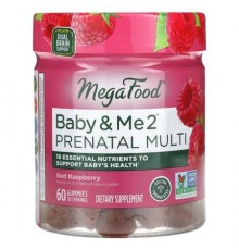 MegaFood, Baby & Me 2, Prenatal Multi, Red Raspberry, 60 Gummies