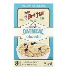 Bob's Red Mill, Instant Oatmeal Packets, Classic, 8 Packets, 1.23 oz (35 g) Each