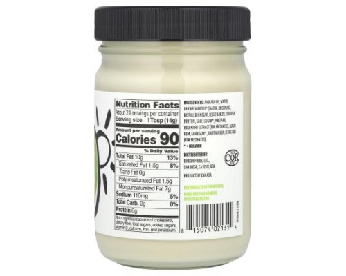 Chosen Foods, Vegan Mayo, 12 fl oz (355 ml) Chosen Foods, Vegan Mayo, 12 fl oz (355 ml)