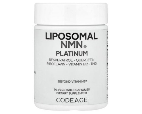 Codeage, Liposomal NMN Platinum, 90 Vegetable Capsules Codeage, Liposomal NMN Platinum, 90 Vegetable Capsules