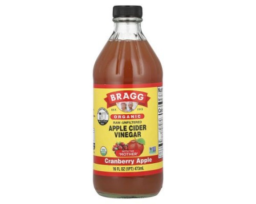 Bragg, Organic Apple Cider Vinegar With The 'Mother', Cranberry Apple, 16 fl oz (473 ml) Bragg, Organic Apple Cider Vinegar With The 'Mother', Cranberry Apple, 16 fl oz (473 ml)
