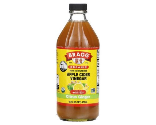 Bragg, Organic Apple Cider Vinegar With The 'Mother', Citrus Ginger, 16 fl oz (473 ml) Bragg, Organic Apple Cider Vinegar With The 'Mother', Citrus Ginger, 16 fl oz (473 ml)