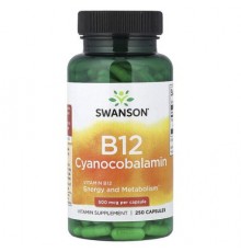 Swanson, Vitamin B12, 500 mcg, 250 Capsules