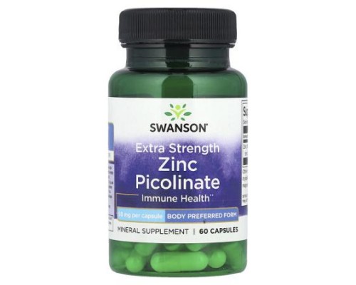 Swanson, Zinc Picolinate, Extra Strength , 50 mg, 60 Capsules