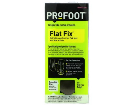 Profoot, Flat Fix, Adaptive Arch Support, Women's 6-10, 1 Pair Profoot, Flat Fix, Adaptive Arch Support, Women's 6-10, 1 Pair