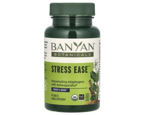 Banyan Botanicals, Stress Ease, 90 Tablets Banyan Botanicals, Stress Ease, 90 Tablets
