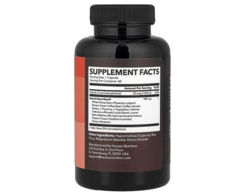 Havasu Nutrition, Night Time Fat Burner + Melatonin, 60 Capsules