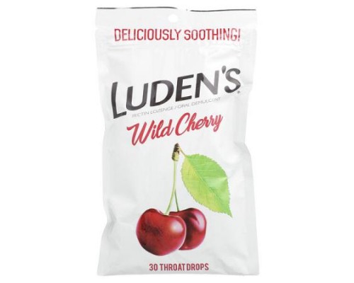 Luden's, Pectin Lozenge/Oral Demulcent, Wild Cherry, 30 Throat Drops Luden's, Pectin Lozenge/Oral Demulcent, Wild Cherry, 30 Throat Drops