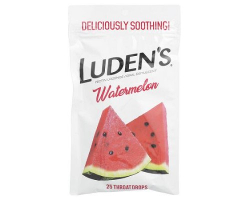 Luden's, Pectin Lozenge/Oral Demulcent, Watermelon, 25 Throat Drops Luden's, Pectin Lozenge/Oral Demulcent, Watermelon, 25 Throat Drops