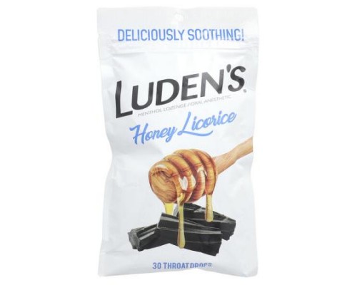 Luden's, Menthol Lozenge / Oral Anesthetic, Honey Licorice, 30 Throat Drops (Discontinued Item) Luden's, Menthol Lozenge / Oral Anesthetic, Honey Licorice, 30 Throat Drops (Discontinued Item)