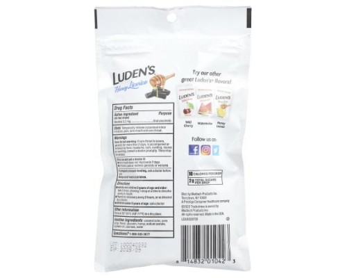 Luden's, Menthol Lozenge / Oral Anesthetic, Honey Licorice, 30 Throat Drops (Discontinued Item) Luden's, Menthol Lozenge / Oral Anesthetic, Honey Licorice, 30 Throat Drops (Discontinued Item)