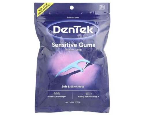 DenTek, Comfort Clean®, Sensitive Gums Floss Picks, 150 Floss Picks DenTek, Comfort Clean®, Sensitive Gums Floss Picks, 150 Floss Picks
