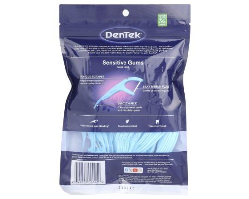 DenTek, Comfort Clean®, Sensitive Gums Floss Picks, 150 Floss Picks DenTek, Comfort Clean®, Sensitive Gums Floss Picks, 150 Floss Picks