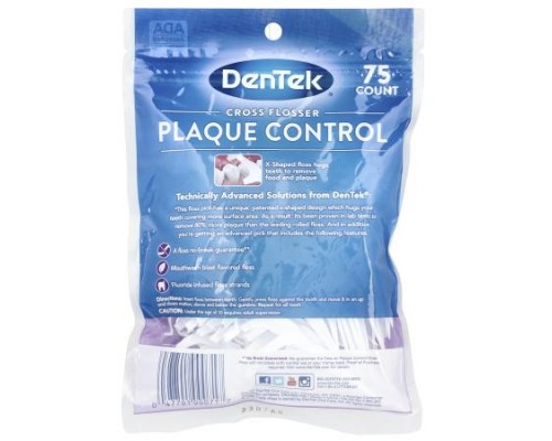 DenTek, Cross Flosser, Plaque Control, Mouthwash Blast, 75 Floss Picks DenTek, Cross Flosser, Plaque Control, Mouthwash Blast, 75 Floss Picks
