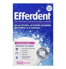 Efferdent, Anti-Bacterial Dental Appliance  Cleanser, Complete Clean, 102 Tablets