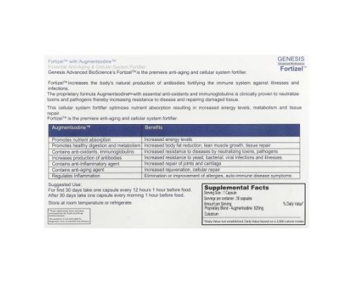 ENADA, Fortizel®, Cellular System Fortifier, 620 mg, 30 Capsules ENADA, Fortizel®, Cellular System Fortifier, 620 mg, 30 Capsules
