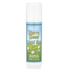 Sierra Bees, Chest Rub Balm Stick, Eucalyptus & Peppermint, 0.6 oz (17 g)