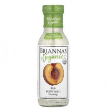 Briannas, Organic Rich Poppy Seed Dressing, 10 fl oz (296 ml)