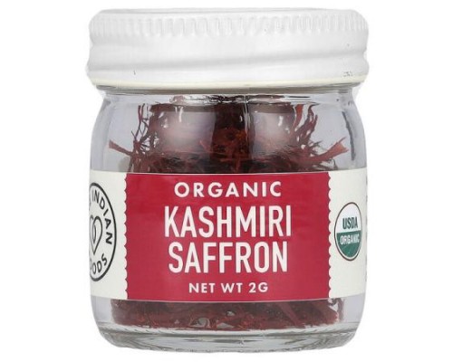 Pure Indian Foods, Organic Kashmiri Saffron, 2 g