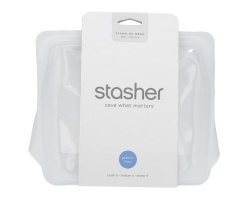 Stasher, Stand-Up Mega, Silicon Storage Bag, Clear, 104 fl oz (3.07 L) Stasher, Stand-Up Mega, Silicon Storage Bag, Clear, 104 fl oz (3.07 L)