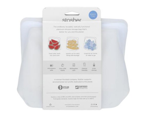 Stasher, Stand-Up Mega, Silicon Storage Bag, Clear, 104 fl oz (3.07 L) Stasher, Stand-Up Mega, Silicon Storage Bag, Clear, 104 fl oz (3.07 L)