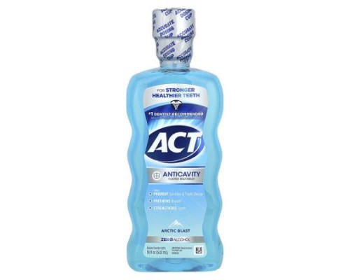 Act, Anticavity Fluoride Mouthwash, Alcohol Free, Arctic Blast, 18 fl oz (532 ml) Act, Anticavity Fluoride Mouthwash, Alcohol Free, Arctic Blast, 18 fl oz (532 ml)