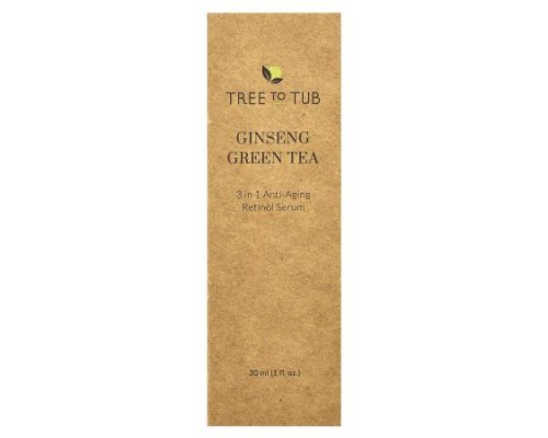 Tree To Tub, Ginseng Green Tea, 3-in-1 Anti-Aging Retinol Serum, 1 fl oz (30 ml) Tree To Tub, Ginseng Green Tea, 3-in-1 Anti-Aging Retinol Serum, 1 fl oz (30 ml)