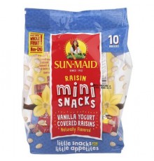 Sun-Maid, Yogurt Covered Raisins, Mini-Snacks, Vanilla, 10 Mini-Boxes, 5 oz (142 g)