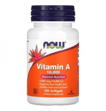 NOW Foods, Vitamin A, 3,000 mcg (10,000 IU), 100 Softgels