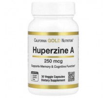 California Gold Nutrition, Huperzine A,  250 mcg, 30 Veggie Capsules